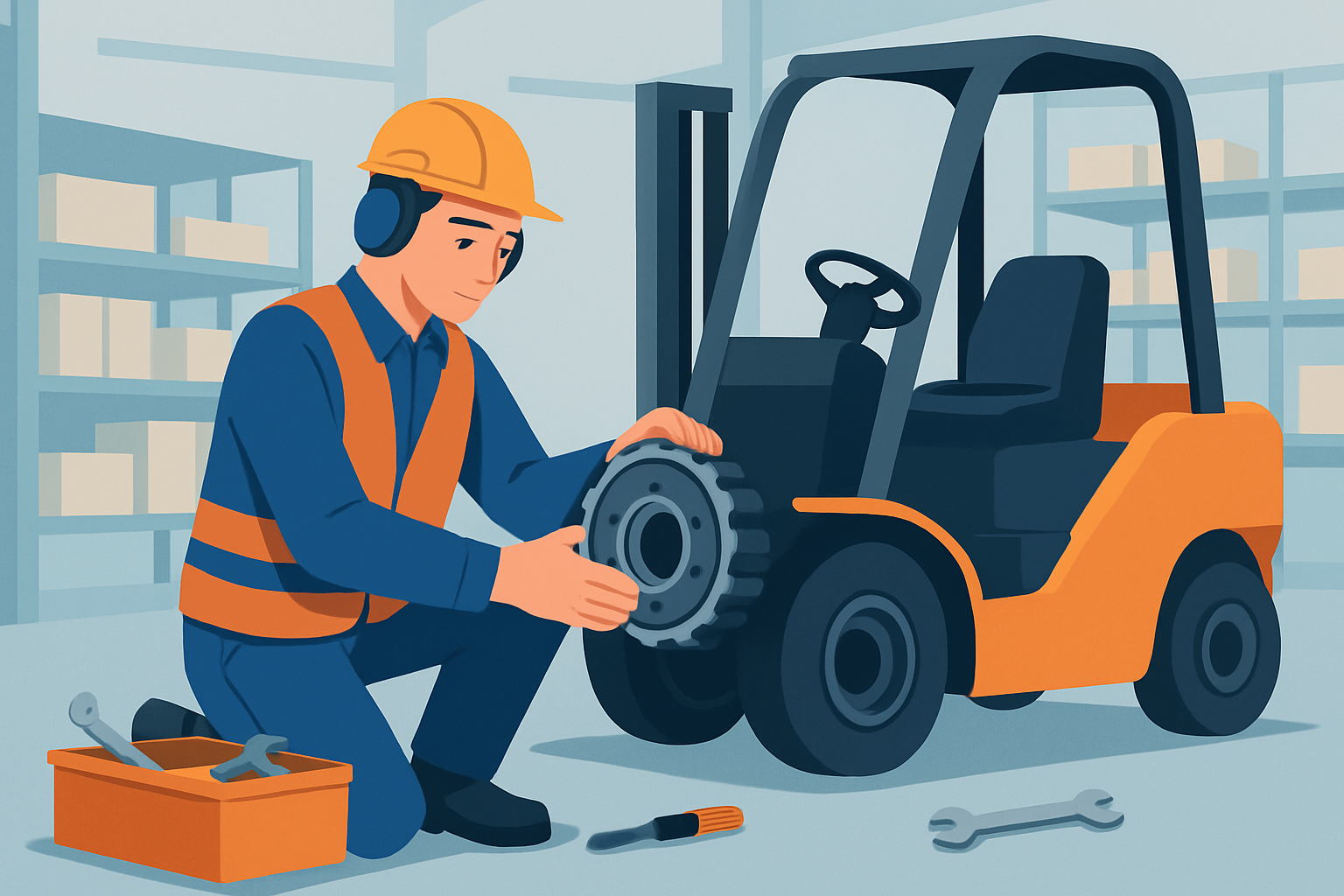 Technicien professionnel installant une pièce d