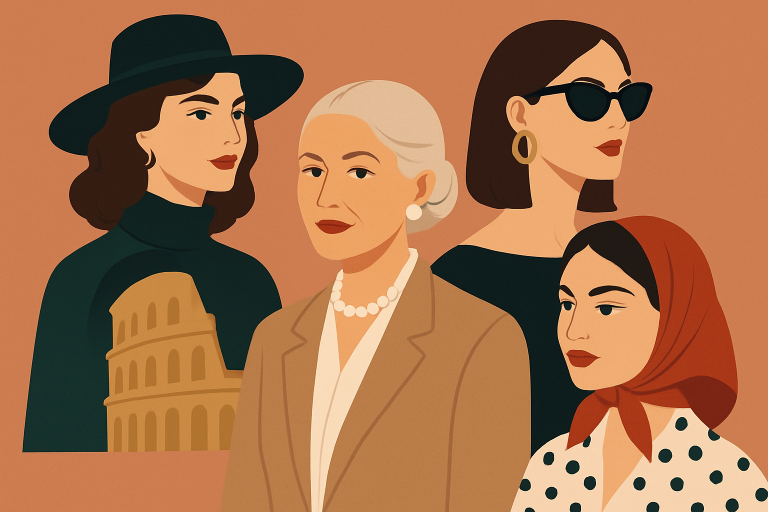 Portraits d’icônes italiennes illustrant le style traditionnel et contemporain