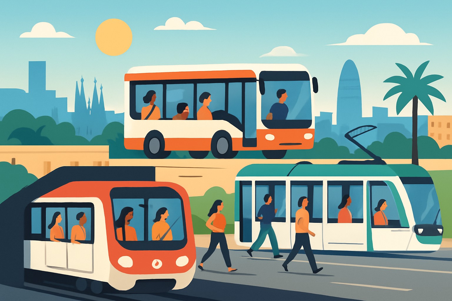 Se déplacer à Barcelone avec les transports publics efficaces