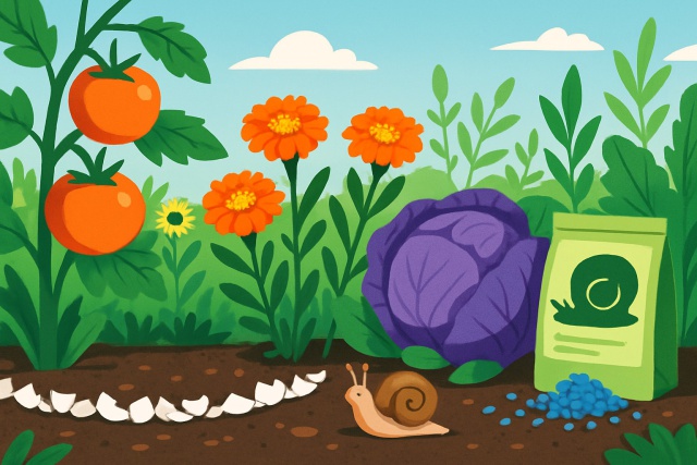 Produit contre les escargots - options naturelles vs chimiques
