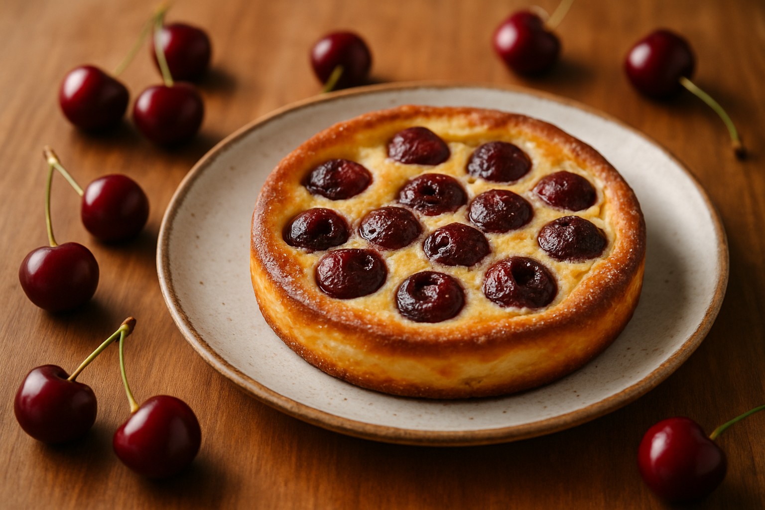 Clafoutis au mascarpone aux cerises - recette facile