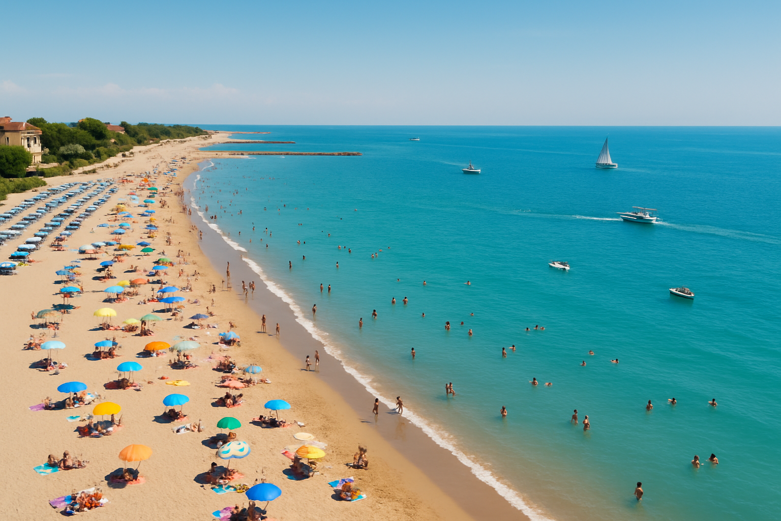 Plage de Lido di Venezia, destination phare pour la baignade proche de Venise