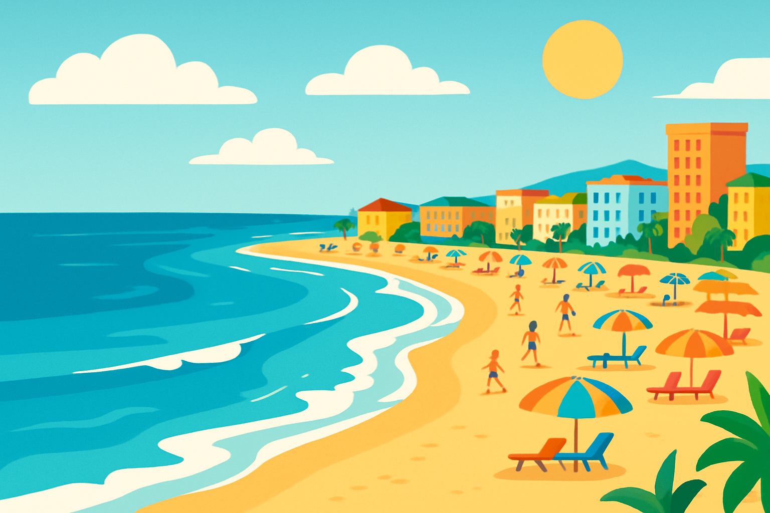 Panorama de la côte roumaine entre plages, mer Noire et stations balnéaires estivales