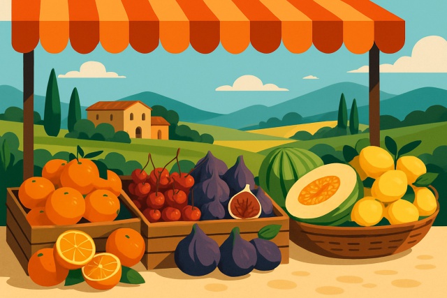 Fruit en Italie - spécialités régionales à goûter
