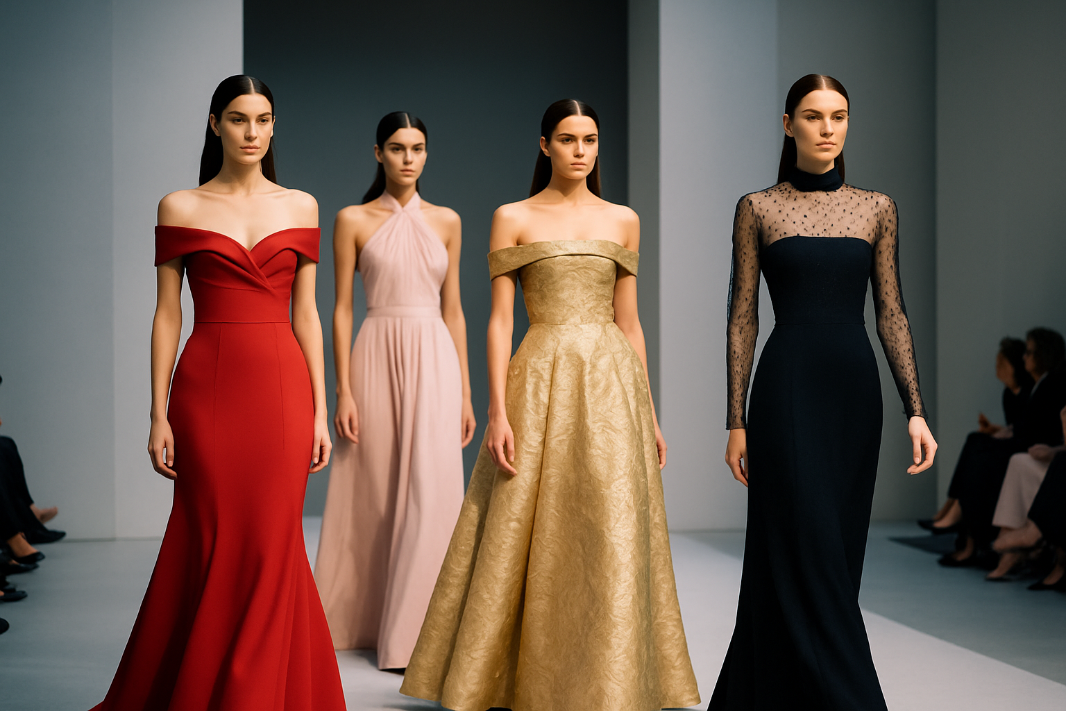 Défilé spectaculaire de haute couture italienne lors de la Milan Fashion Week, illustrant l’élégance et l’innovation.